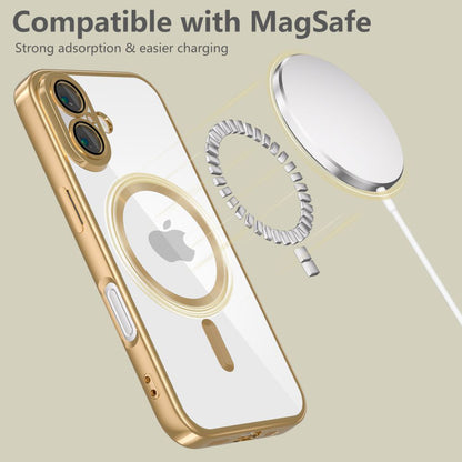 Etui MagSafe do Apple iPhone 17e / 16e, Techsuit, Luxury Crystal, Złote