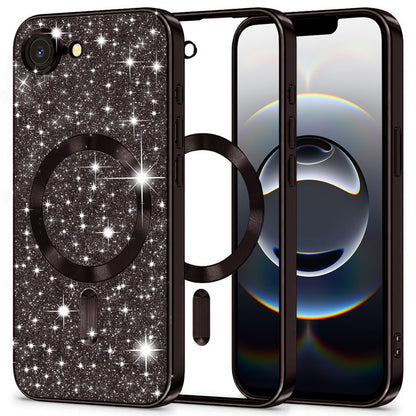 Etui MagSafe do Apple iPhone 17e / 16e, Techsuit, Luxury Glitter, Czarna