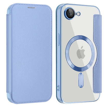 Etui MagSafe dla Apple iPhone 17e / 16e, Techsuit, SmartMag Book, Bleu