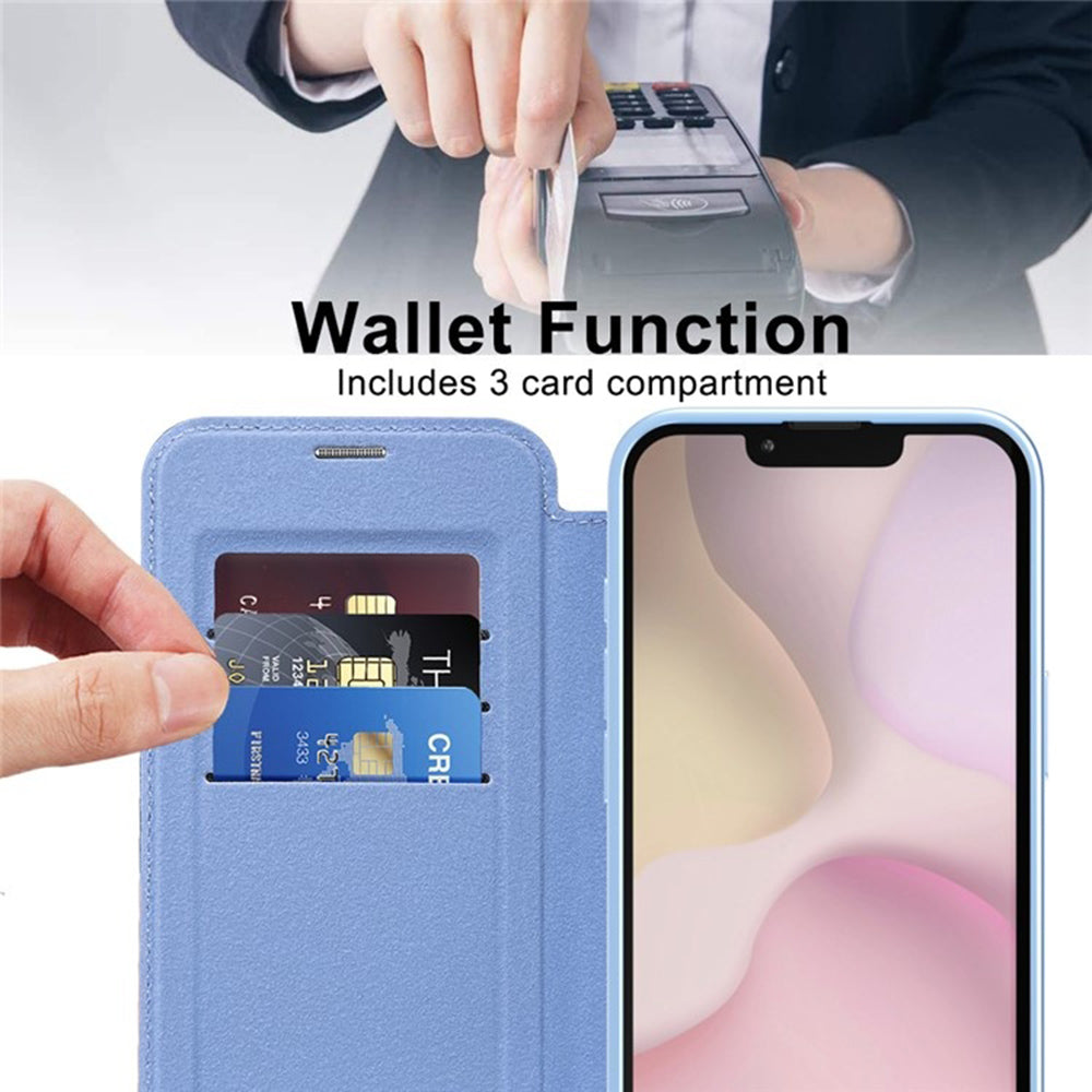 Etui MagSafe dla Apple iPhone 17e / 16e, Techsuit, SmartMag Book, Bleu