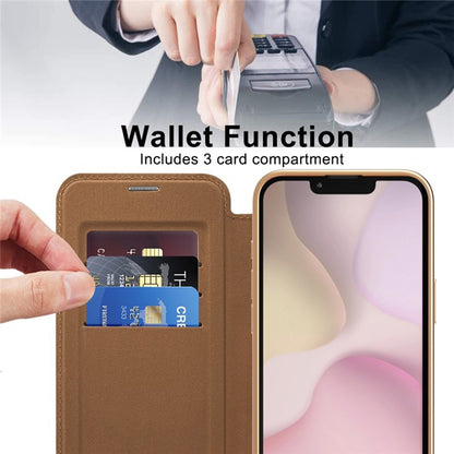 Etui MagSafe do Apple iPhone 17e / 16e, Techsuit, SmartMag Book, Brązowe