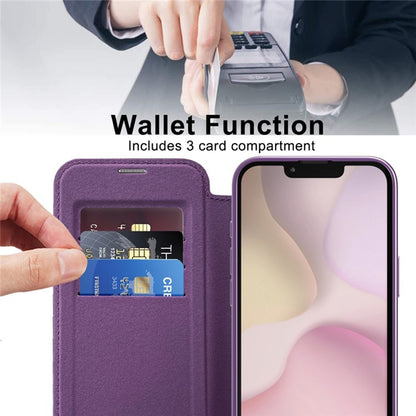 Etui MagSafe do Apple iPhone 17e / 16e, Techsuit, SmartMag Book, Fioletowy