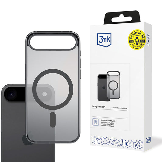 Etui MagSafe dla Apple iPhone 17 Air, 3MK, Frosty MagCase, Czarne