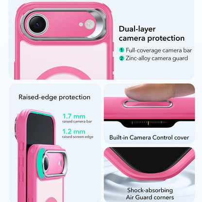 Etui MagSafe dla Apple iPhone 17 Air, ESR, Classic Hybrid Kickstand, Satynowy Róż