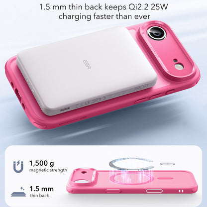 Etui MagSafe dla Apple iPhone 17 Air, ESR, Classic Hybrid, Satynowy Róż