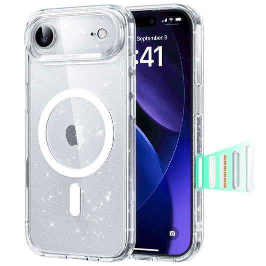 Etui MagSafe dla Apple iPhone 17 Air, ESR, Classic Hybrid Shimmer, Przezroczyste