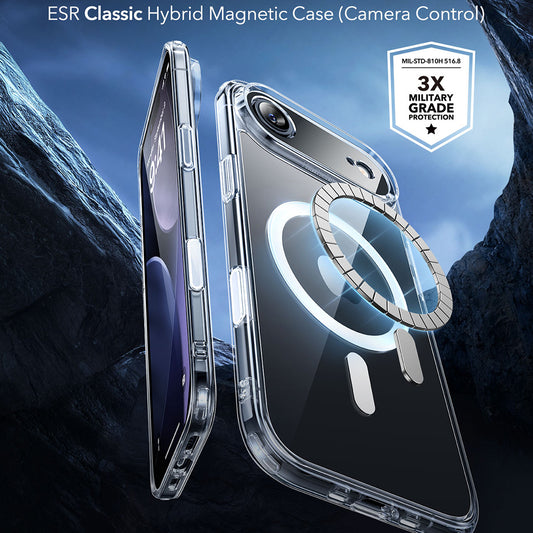 Etui MagSafe dla Apple iPhone 17 Air, ESR, Classic Hybrid, Przezroczyste
