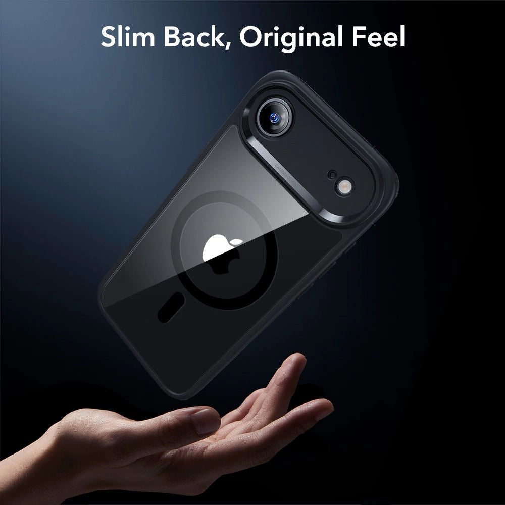 MagSafe Case for Apple iPhone 17 Air, ESR, Classic Hybrid with Screen Protector, Transparent Black