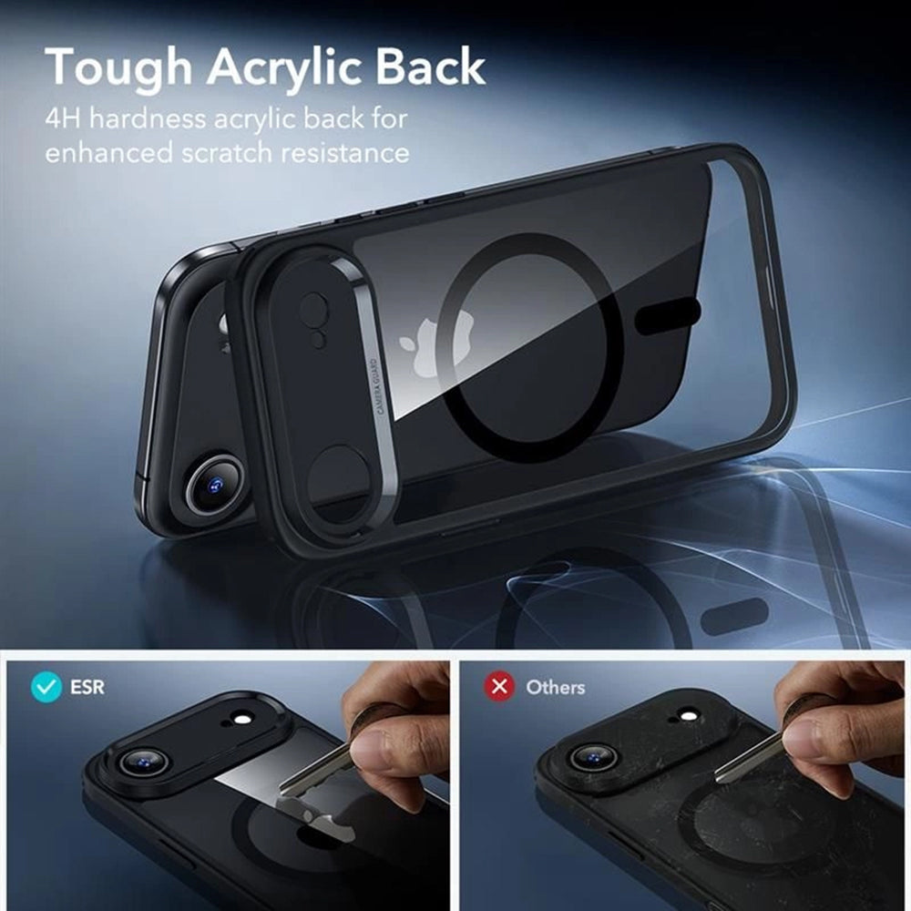 MagSafe Case for Apple iPhone 17 Air, ESR, Classic Hybrid with Screen Protector, Transparent Black