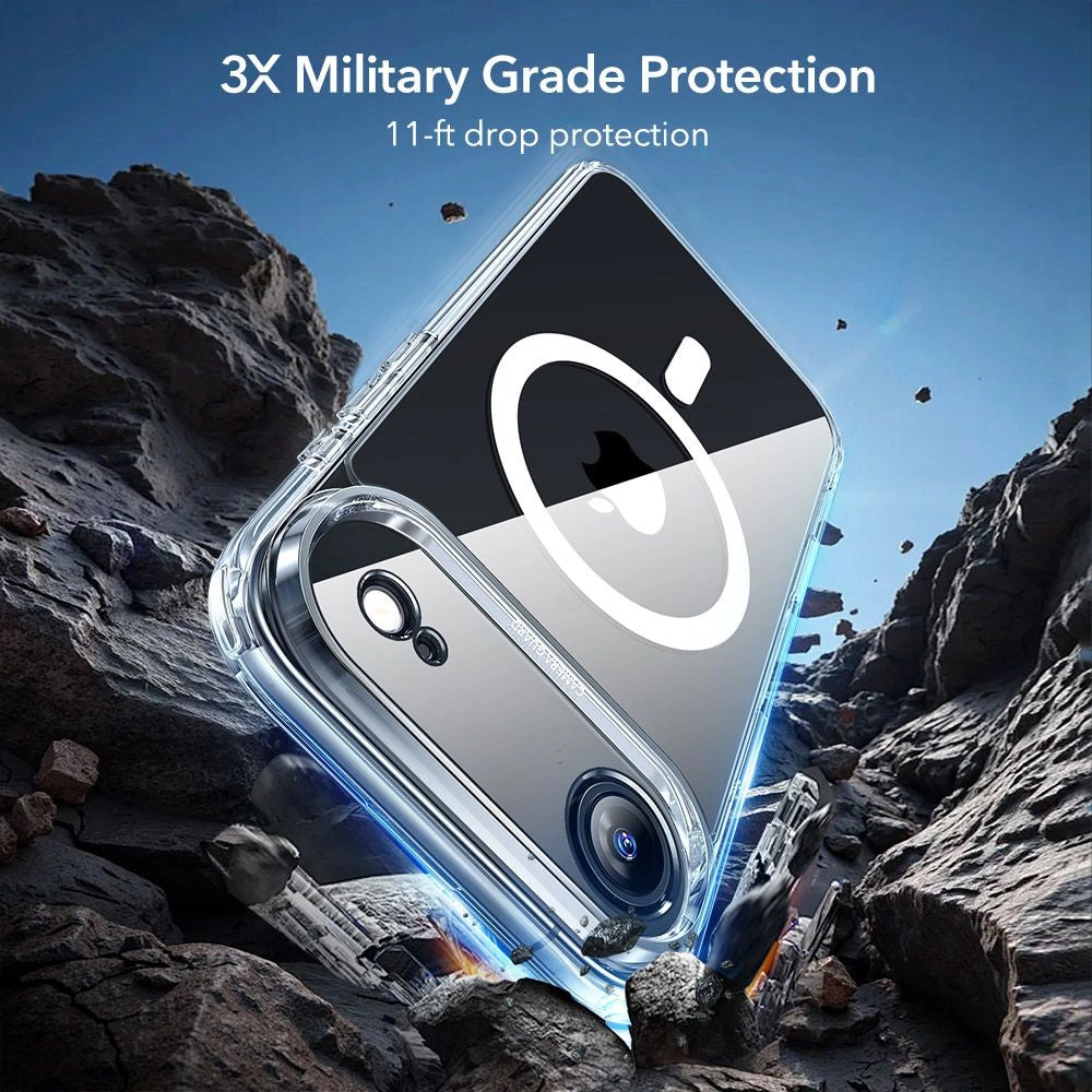 MagSafe Case for Apple iPhone 17 Air, ESR, Classic Hybrid with Screen Protector, Transparent