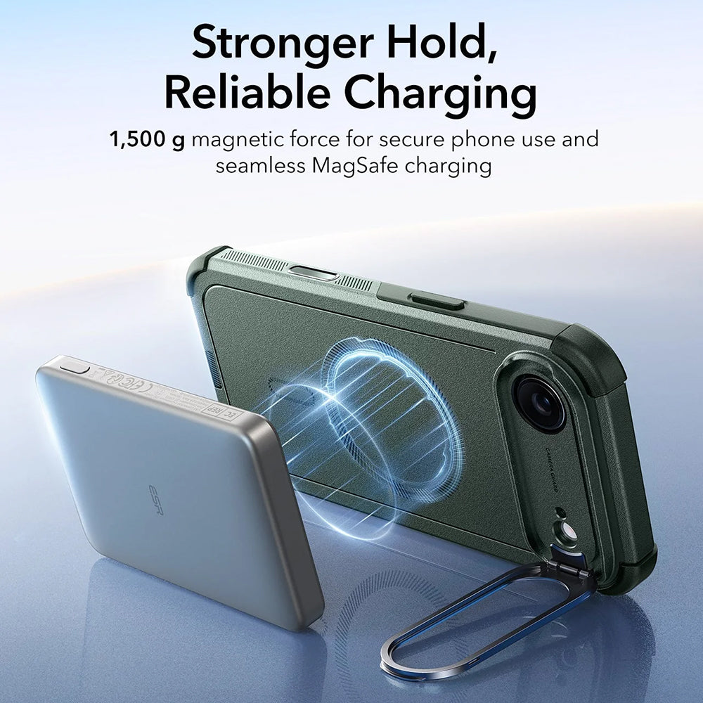 Etui MagSafe dla Apple iPhone 17 Air, ESR, Cyber Armor Kickstand, Zielony