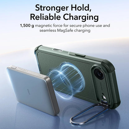 Etui MagSafe dla Apple iPhone 17 Air, ESR, Cyber Armor Kickstand, Zielony