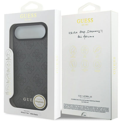 Etui MagSafe dla Apple iPhone 17 Air, Guess, 4G Charm Cradle, Czarne