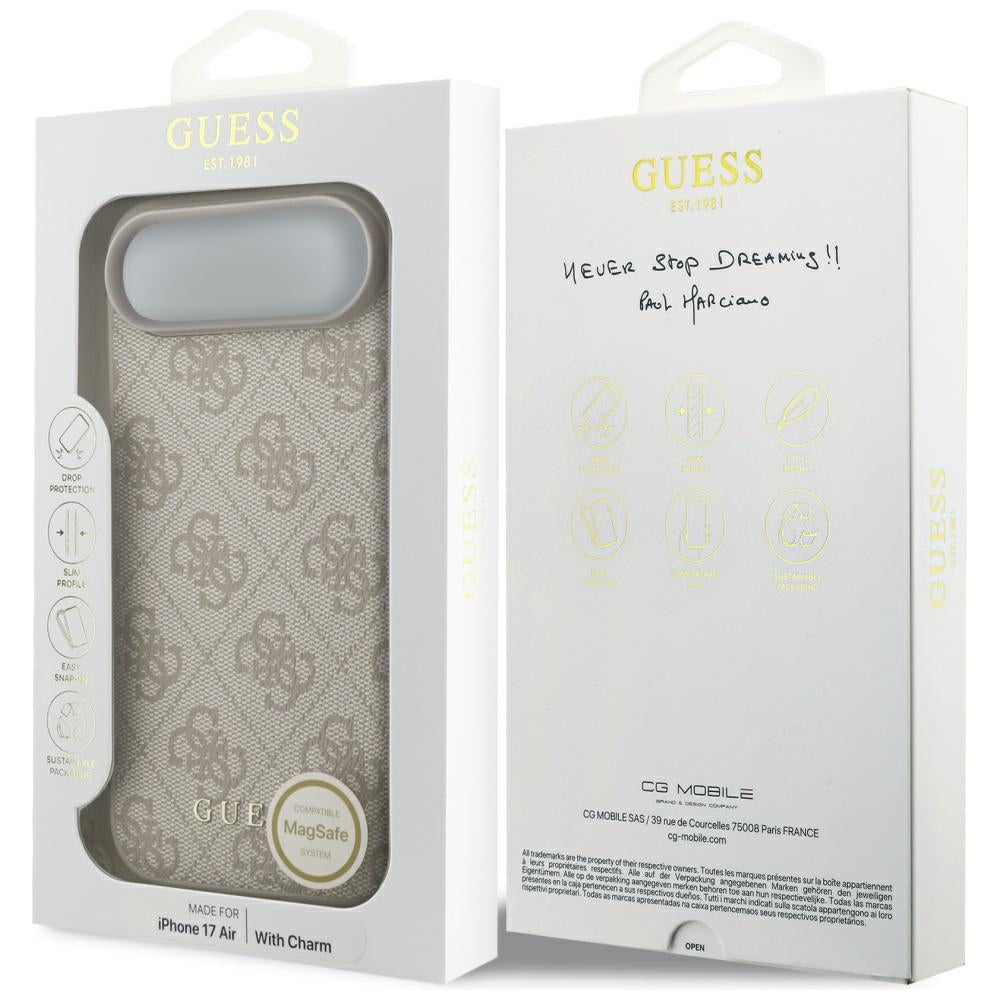 Etui MagSafe dla Apple iPhone 17 Air, Guess, 4G Charm Cradle, Różowy