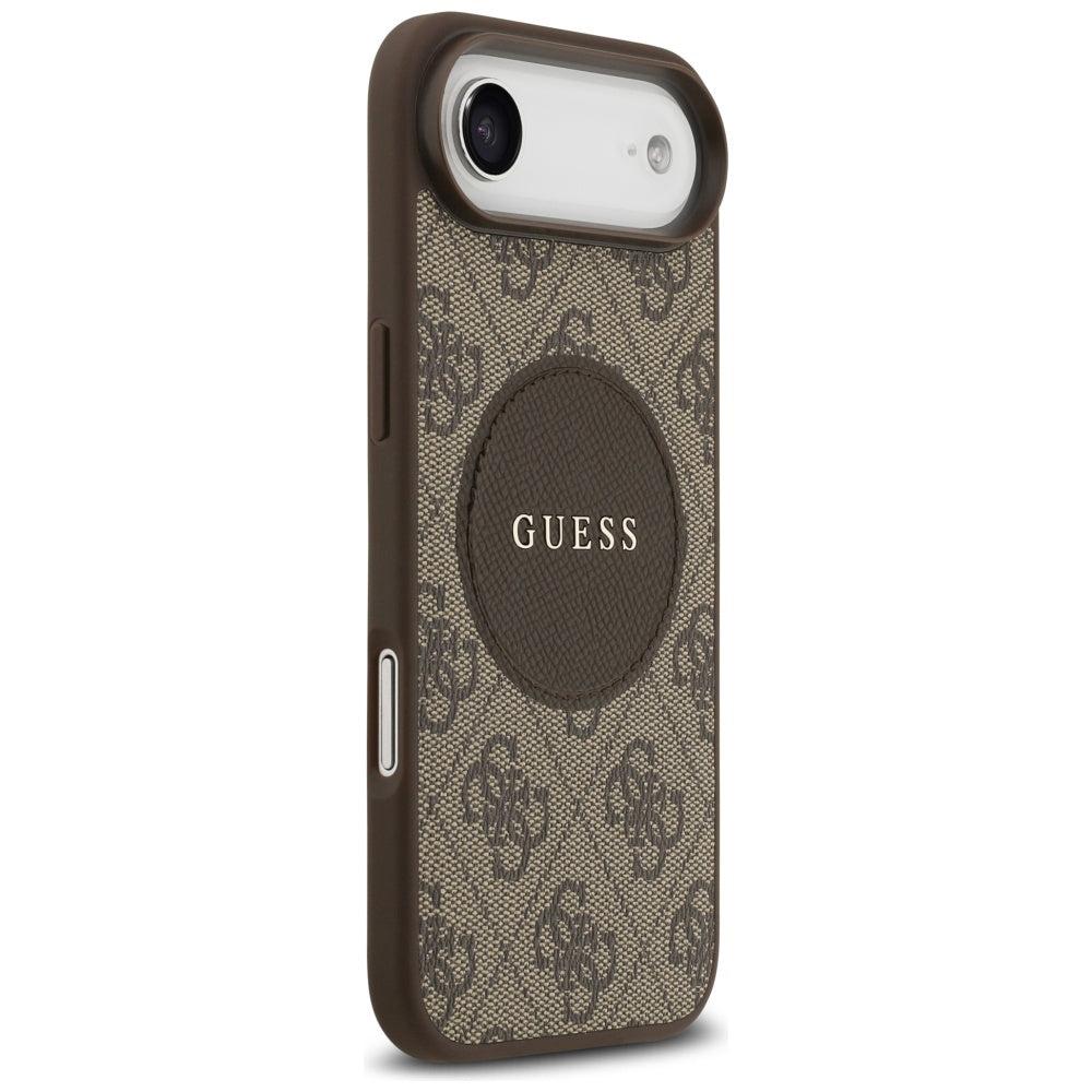 Etui MagSafe dla Apple iPhone 17 Air, Guess, 4G Circle Classic Logo, Brązowy