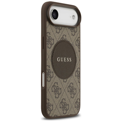 Etui MagSafe dla Apple iPhone 17 Air, Guess, 4G Circle Classic Logo, Brązowy