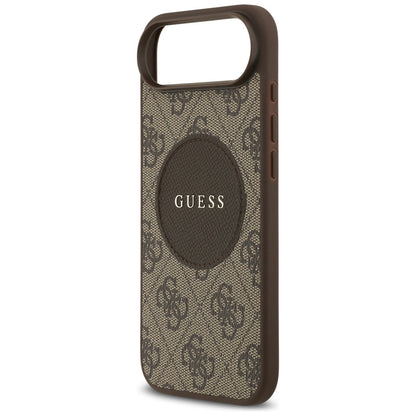 Etui MagSafe dla Apple iPhone 17 Air, Guess, 4G Circle Classic Logo, Brązowy
