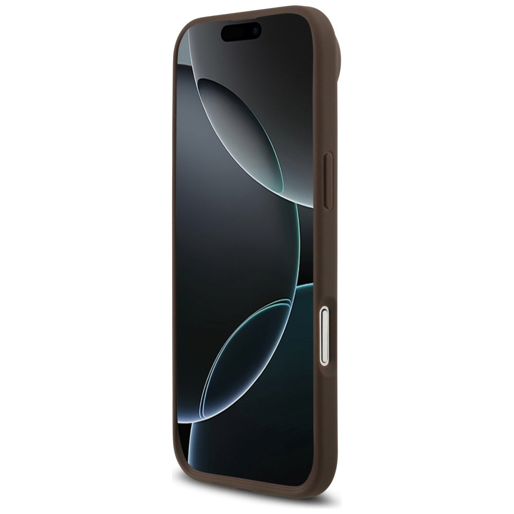 Etui MagSafe dla Apple iPhone 17 Air, Guess, 4G Circle Classic Logo, Brązowy
