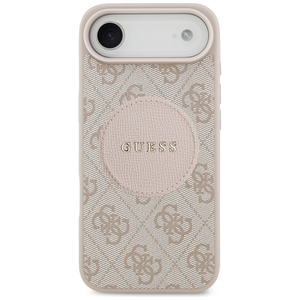 Etui MagSafe dla Apple iPhone 17 Air, Guess, 4G Circle Classic Logo, Różowy
