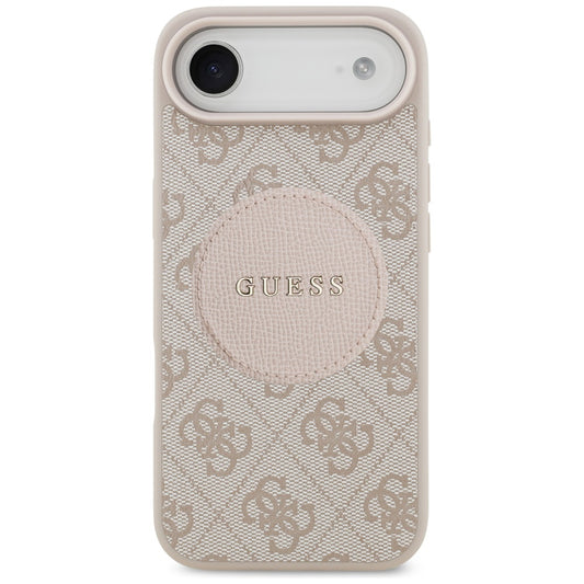 Etui MagSafe dla Apple iPhone 17 Air, Guess, 4G Circle Classic Logo, Różowy
