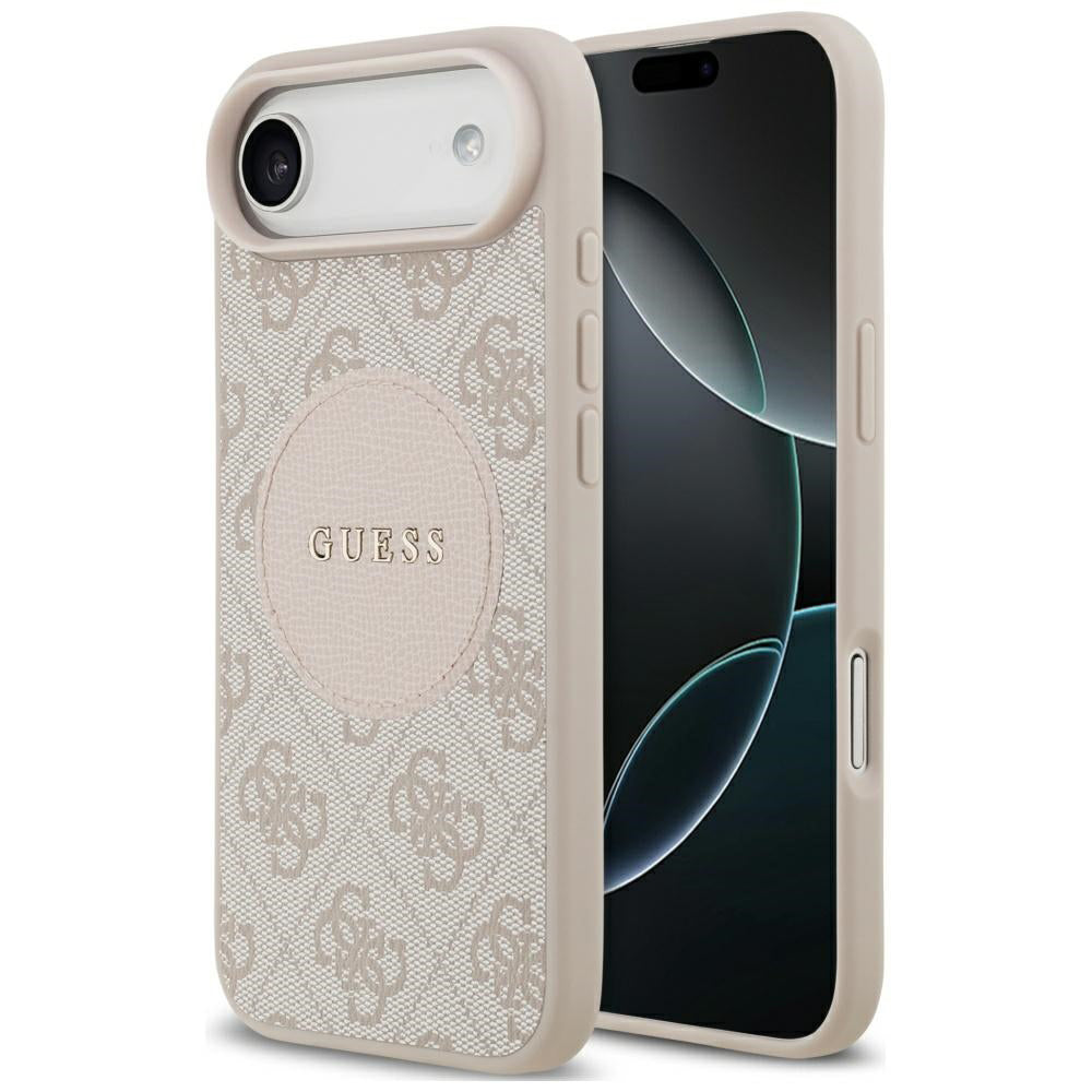 Etui MagSafe dla Apple iPhone 17 Air, Guess, 4G Circle Classic Logo, Różowy
