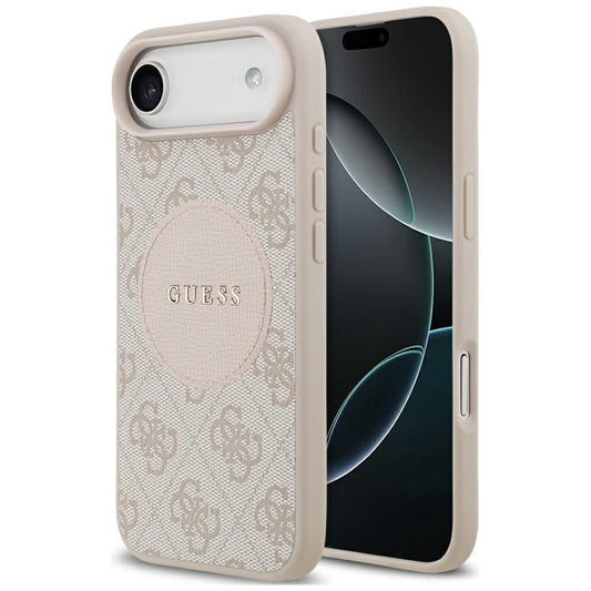 Etui MagSafe dla Apple iPhone 17 Air, Guess, 4G Circle Classic Logo, Różowy