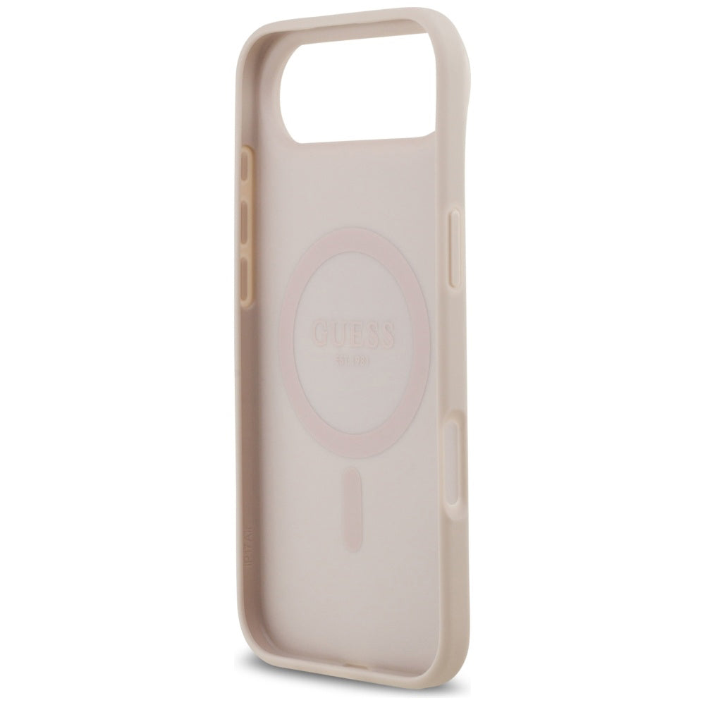 Etui MagSafe dla Apple iPhone 17 Air, Guess, 4G Circle Classic Logo, Różowy