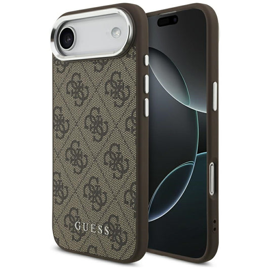 Etui MagSafe dla Apple iPhone 17 Air, Guess, 4G Classic Logo, Brązowy