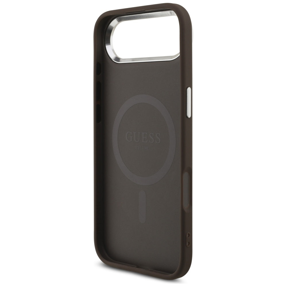 Etui MagSafe dla Apple iPhone 17 Air, Guess, 4G Classic Logo, Brązowy