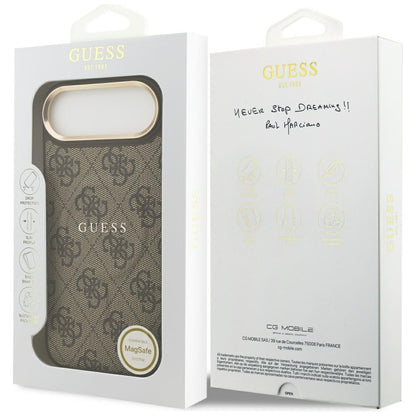 Etui MagSafe dla Apple iPhone 17 Air, Guess, 4G Classic, Brązowy