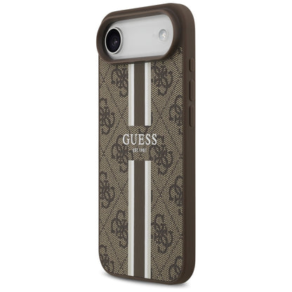 Etui MagSafe dla Apple iPhone 17 Air, Guess, 4G Printed Stripes, Brązowy