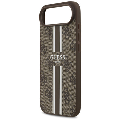 Etui MagSafe dla Apple iPhone 17 Air, Guess, 4G Printed Stripes, Brązowy