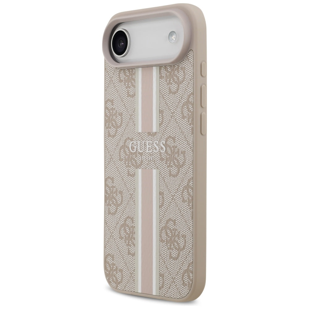 Etui MagSafe dla Apple iPhone 17 Air, Guess, 4G Printed Stripes, Różowy