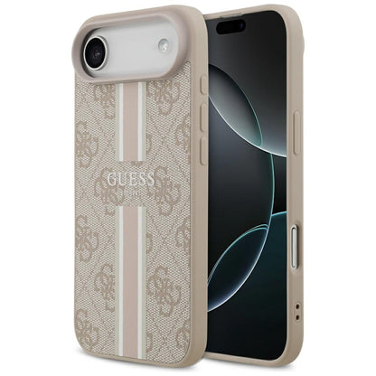 Etui MagSafe dla Apple iPhone 17 Air, Guess, 4G Printed Stripes, Różowy