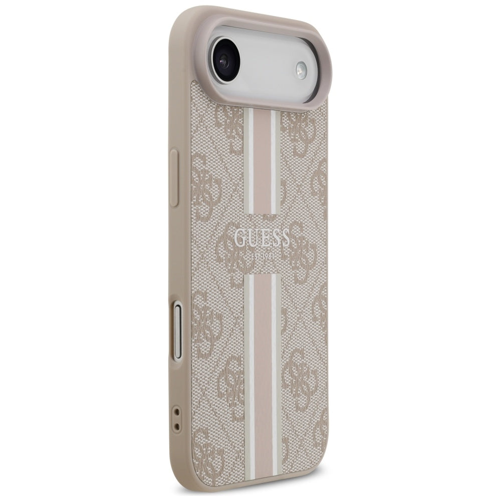 Etui MagSafe dla Apple iPhone 17 Air, Guess, 4G Printed Stripes, Różowy