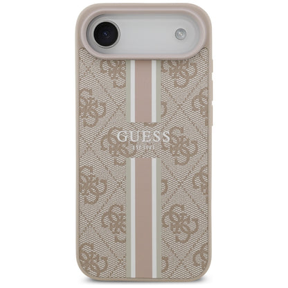 Etui MagSafe dla Apple iPhone 17 Air, Guess, 4G Printed Stripes, Różowy
