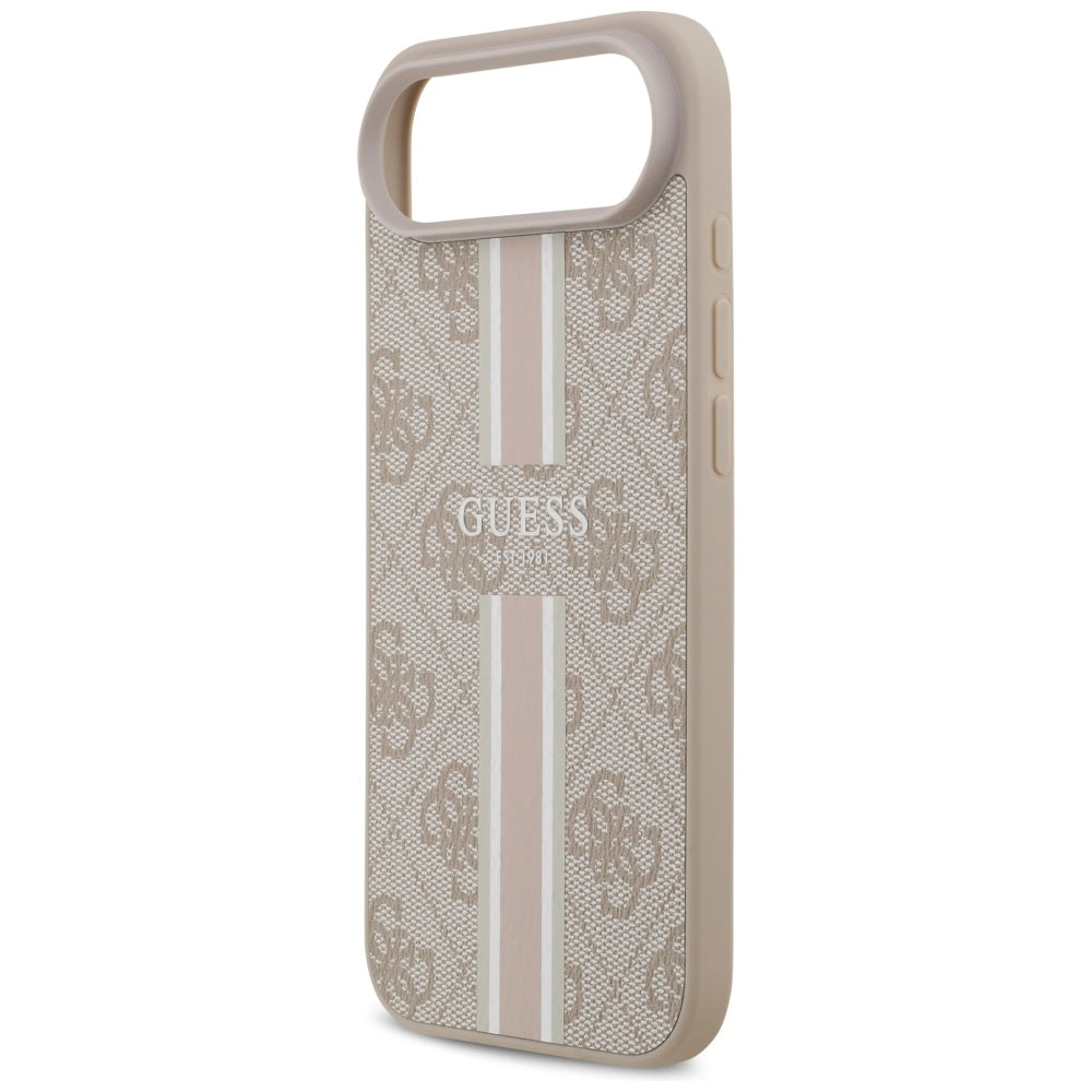 Etui MagSafe dla Apple iPhone 17 Air, Guess, 4G Printed Stripes, Różowy