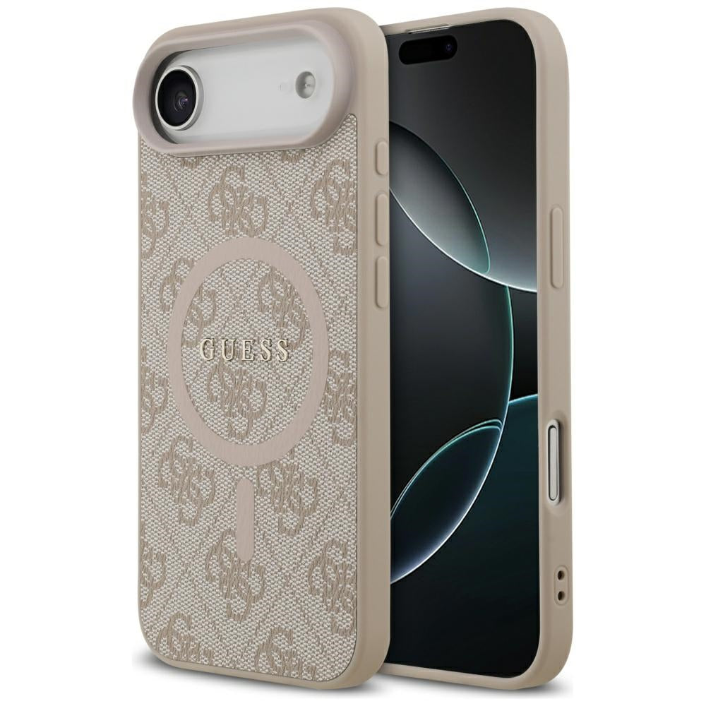 Etui MagSafe dla Apple iPhone 17 Air, Guess, 4G Ring Classic Logo, Różowy