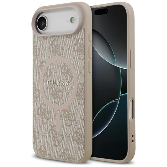 Etui MagSafe dla Apple iPhone 17 Air, Guess, 4G Ring Classic Logo, Różowy