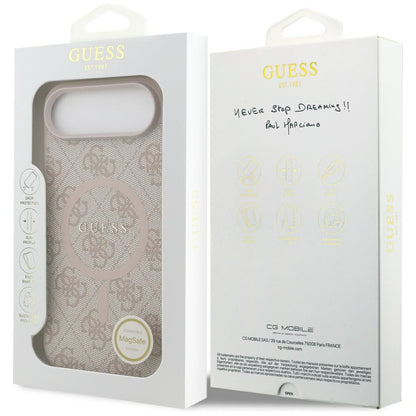 Etui MagSafe dla Apple iPhone 17 Air, Guess, 4G Ring Classic Logo, Różowy