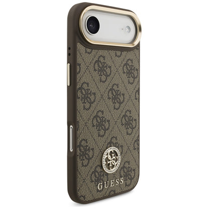 Etui MagSafe dla Apple iPhone 17 Air, Guess, 4G Strass Logo with Big Strap, Brązowy