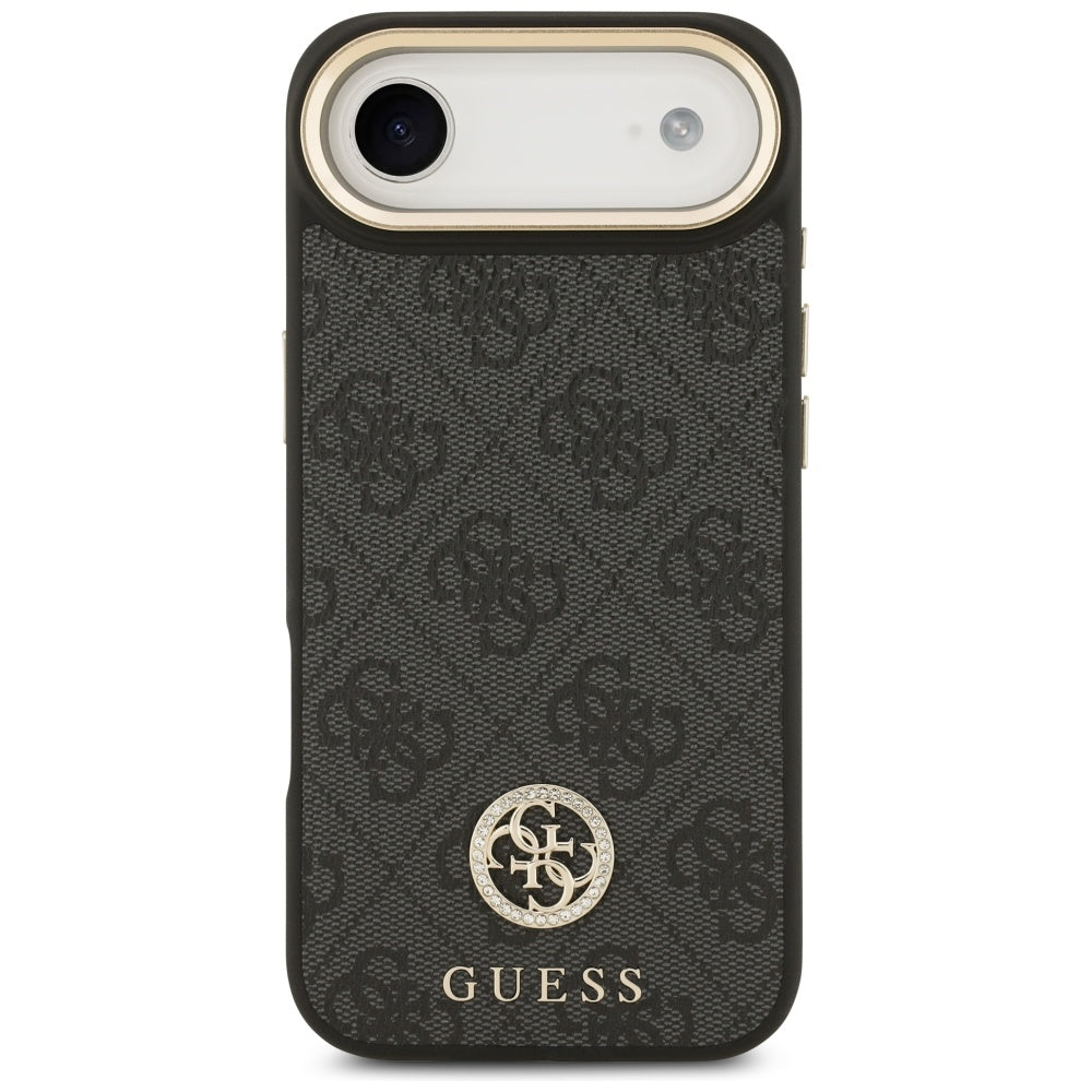 Etui MagSafe dla Apple iPhone 17 Air, Guess, 4G Strass Logo with Big Strap, Czarne