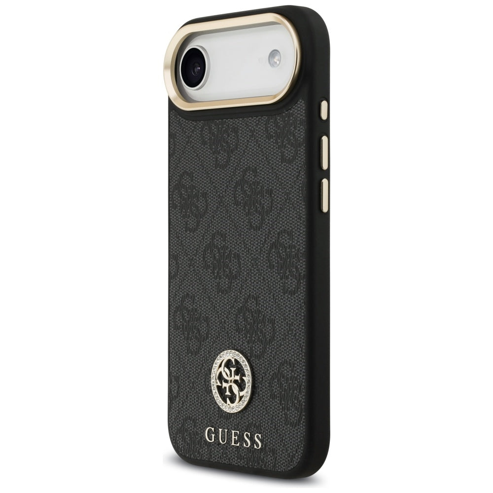 Etui MagSafe dla Apple iPhone 17 Air, Guess, 4G Strass Logo with Big Strap, Czarne