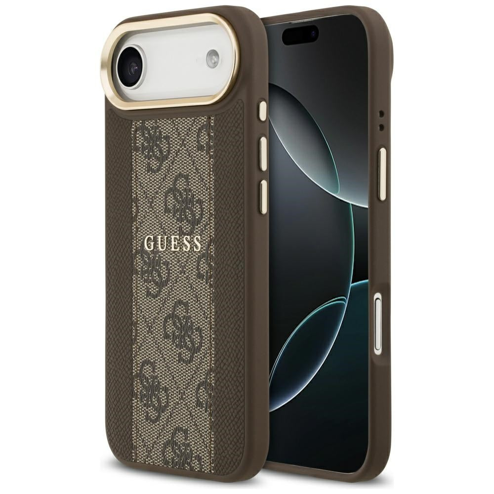 Etui MagSafe dla Apple iPhone 17 Air, Guess, 4G Stripe, Brązowy