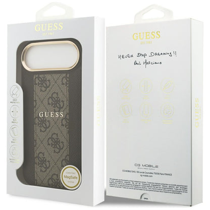 Etui MagSafe dla Apple iPhone 17 Air, Guess, 4G Stripe, Brązowy