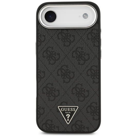 Etui MagSafe dla Apple iPhone 17 Air, Guess, 4G Triangle Logo, Czarne Srebrne