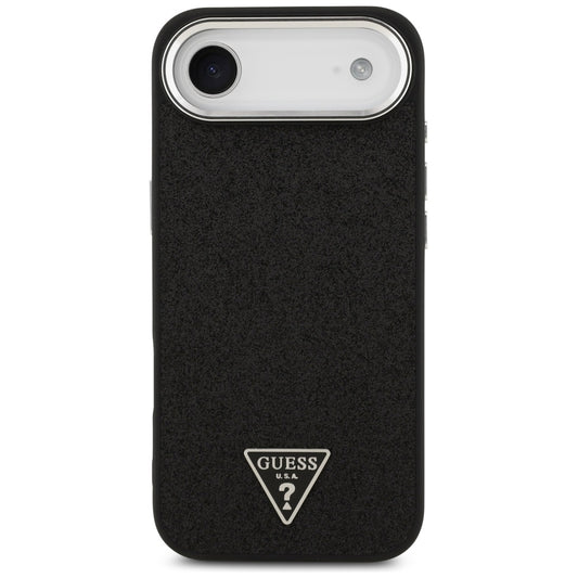 Etui MagSafe dla Apple iPhone 17 Air, Guess, Glitter Triangle Logo, Czarne