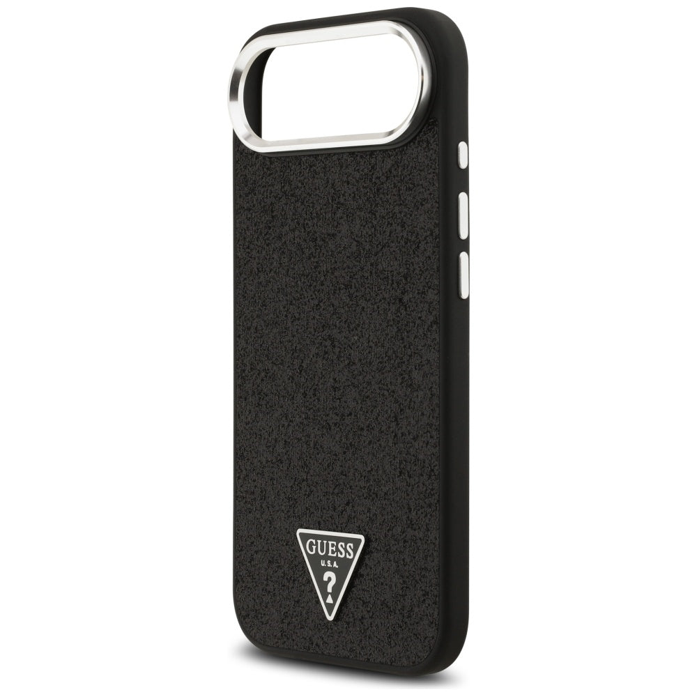 Etui MagSafe dla Apple iPhone 17 Air, Guess, Glitter Triangle Logo, Czarne