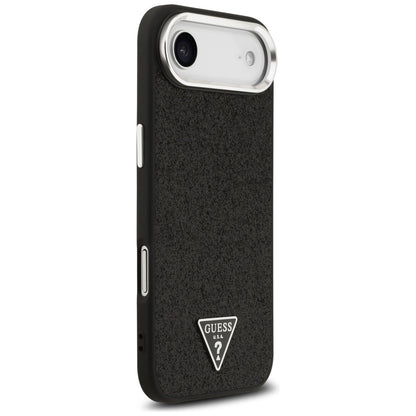 Etui MagSafe dla Apple iPhone 17 Air, Guess, Glitter Triangle Logo, Czarne