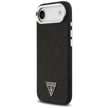 Etui MagSafe dla Apple iPhone 17 Air, Guess, Glitter Triangle Logo, Czarne